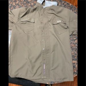 men underarmour button up